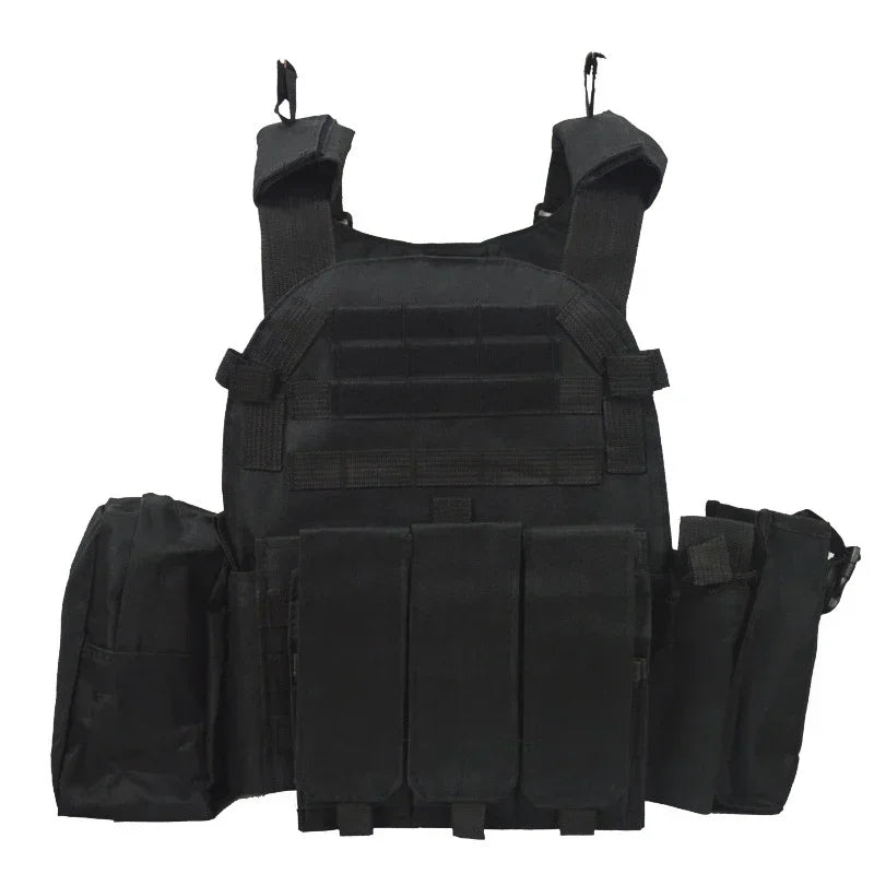 Nylon Tactical Vest Body Armor Hunting Carrier Airsoft Accessories CS Combat MOLLE Camo Military Army Vest for Outdoor Hunting