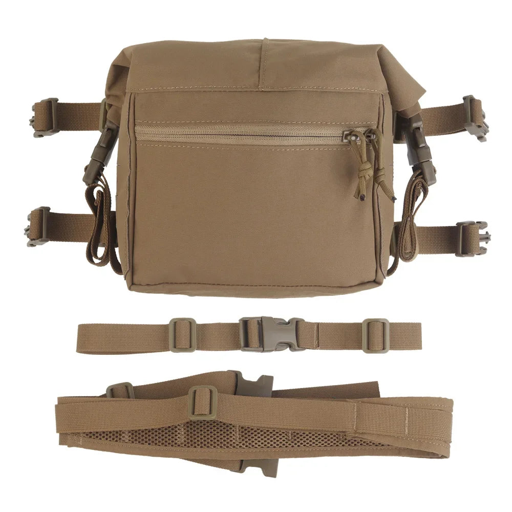 Tactical 34 Alpha Chest Rig SS Style MOLLE System Hunting Chest Vest Carrier (LBV) with Expansion Backpack Alpha Kit Utility Bag