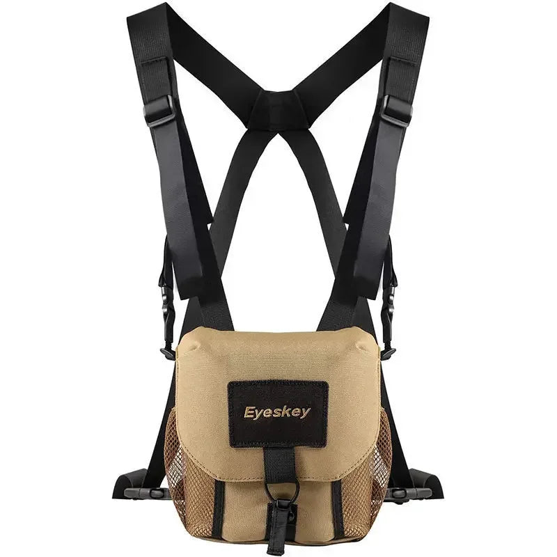 Double Tube Telescope Backpack, Large Caliber Canvas Waterproof Bag, Outdoor Travel Portable Bag, 32-50 Ridge Straight Tube Bag