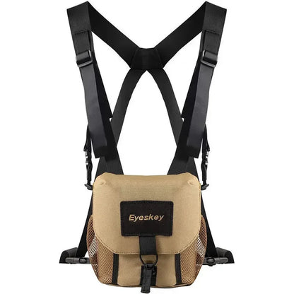 Double Tube Telescope Backpack, Large Caliber Canvas Waterproof Bag, Outdoor Travel Portable Bag, 32-50 Ridge Straight Tube Bag