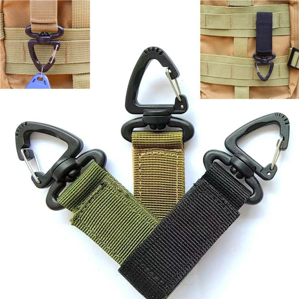 Outdoor Nylon Carabiner Key Hook MOLLE Webbing Buckle Belt Buckle Hanging Camping Climbing Backpack Accessories XKHWGJ02