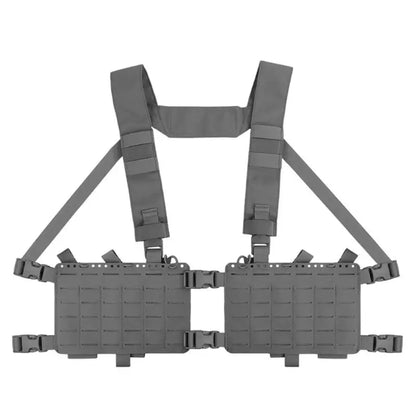 Outdoor Vest with Adjustable Shoulder Straps and Double Storage Pockets Nylon Texture for Outdoor Activity and Training