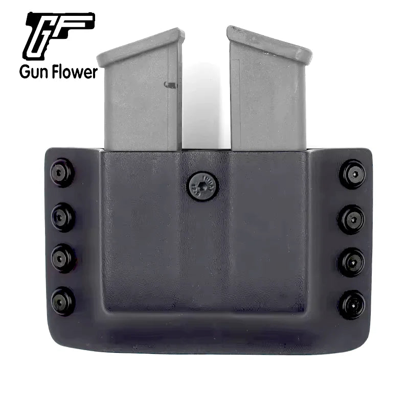 Gunflower Tactical Kydex Double Stack Magazine Holster 9mm 0.4S&W Pistol Mag Pouches Carrier