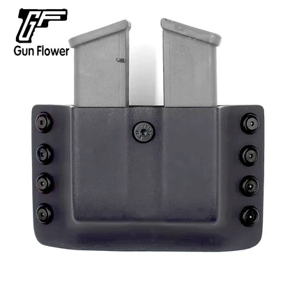 Gunflower Tactical Kydex Double Stack Magazine Holster 9mm 0.4S&W Pistol Mag Pouches Carrier