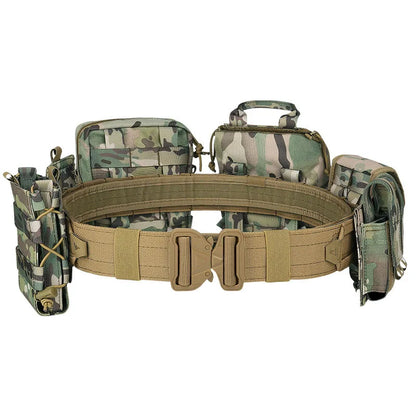 Tactical Vest Tactical Combat Duty Utility Belt Tactical Waist Bag 8 in 1 ATFG MOX Camouflage Molle Combat Belt With Pouches