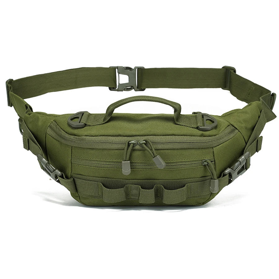 Outdoor storage waist bag, portable waist and shoulder dual-use multifunctional expansion bag, hiking and cycling bag