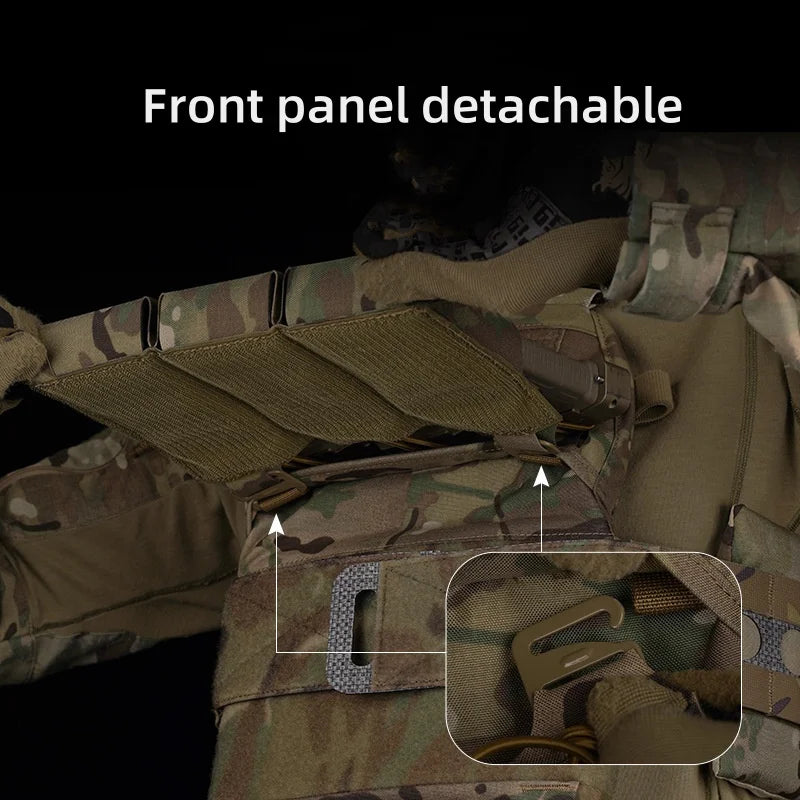 V5 PC Quick Dismantling Tactical Vest with Triple Pack Built in Clipper and Multi Functional MOLLE Outdoor Hunting Equipment