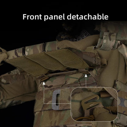 V5 PC Quick Dismantling Tactical Vest with Triple Pack Built in Clipper and Multi Functional MOLLE Outdoor Hunting Equipment