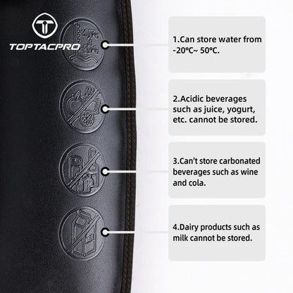 TOPTACPRO Tactical 2L Hydration Bladder Water Bag Foldable Outdoor Water Storage Bag 8908