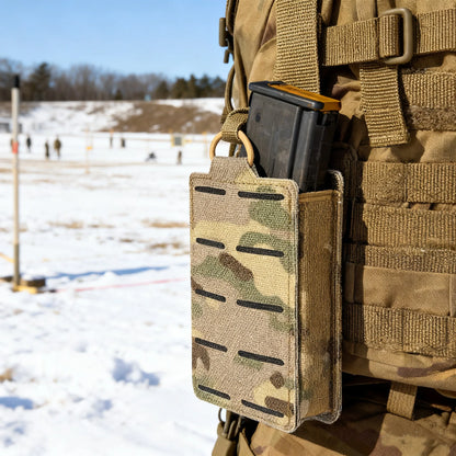 Outdoor Molle 556mm Magazine Pouch Single Mag Holder Universal Laser Cut Mag Pouch for 5.56 Rifle Magazines Hunting Gear