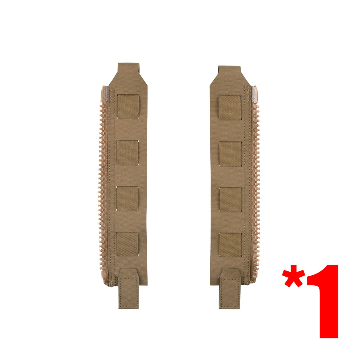 Tactical Back Panel Zipper MOLLE Adapter 500D Nylon Lightweight Versatile For Rear Pack Plate Carrier 3950 Tactical Gear 2PCS