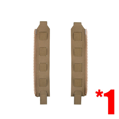 Tactical Back Panel Zipper MOLLE Adapter 500D Nylon Lightweight Versatile For Rear Pack Plate Carrier 3950 Tactical Gear 2PCS