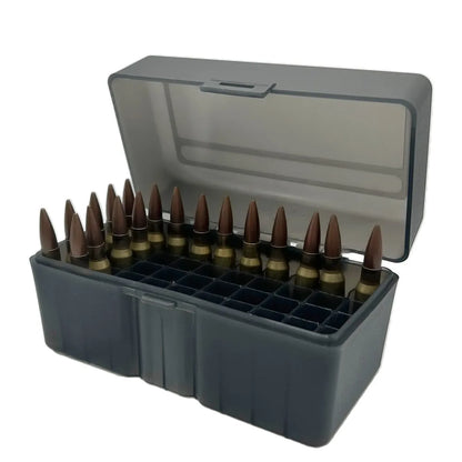Tactical 50 Round Rifle Ammo Box Flip-Top Carrying Ammo Box for 243 .308 Win 7.62x51mm Nato 220 Swift Hunting Accessories