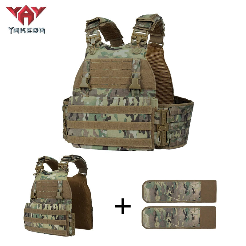 Yakeda Colete Tatical Vest 1000D CP Chaleco Tactico Weighted Plate Carrier Tactical Vests Tactical Equipment Personal Defense