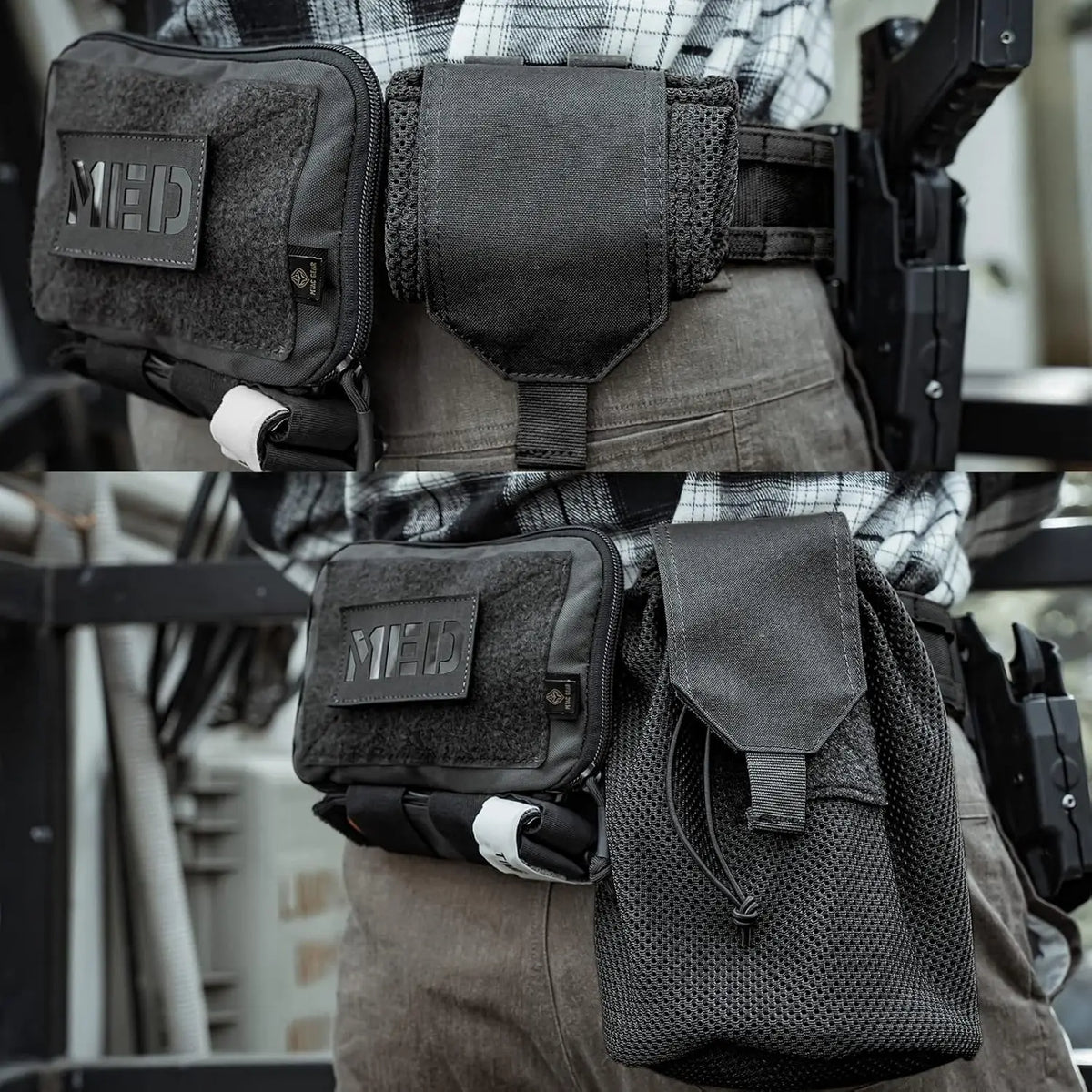 Tactical Pouch Dump Pouch Molle Net Recovery Pocket Charger Foldable for Belt Vest Tactical Backpack