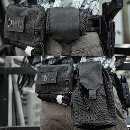 Tactical Pouch Dump Pouch Molle Net Recovery Pocket Charger Foldable for Belt Vest Tactical Backpack