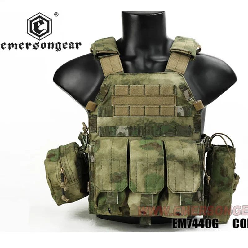 Emersongear For LBT 6094 Style Plate Carrier W/3 Pouches Tactical Vest Protective Gear Body Guard Armor Airsoft Hunting