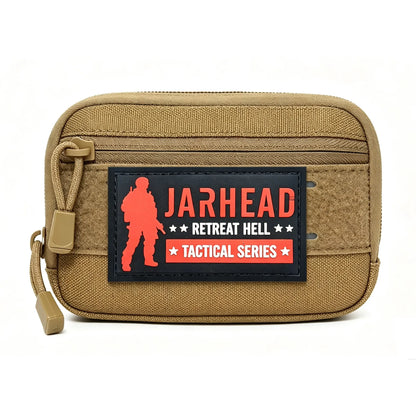 Tactical Laser Cut EDC Pouch Double Zipper Wallet Bag Outdoor Molle Admin Pouch Hiking Hunting Accessory Bag Daily Use
