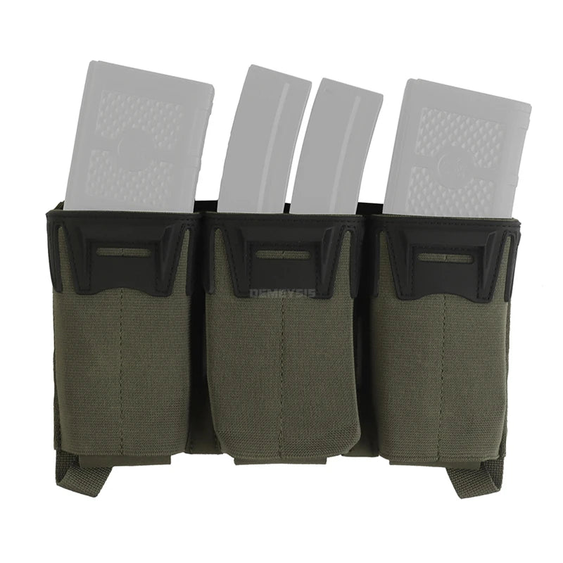 Tactical Admin Pouch with Multi-caliber 5.56 9mm Triple Mag Pouch MOLLE Front Placard System 2nd Layer Airsoft Pouches