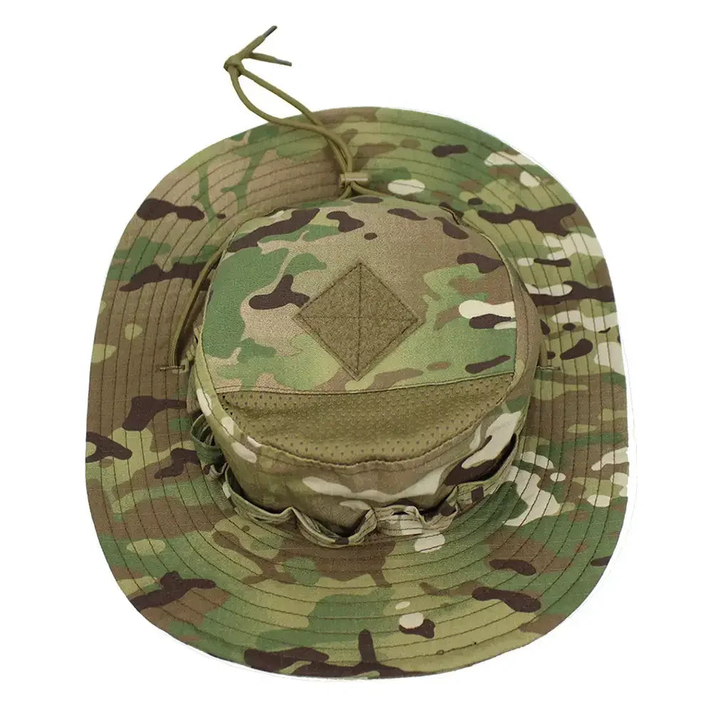 Camo Outdoor Enthusiasts Square Pocket Bonnie Cap Outdoor Bucket Benny Hats Fishing Hiking Outdoor Sun Caps