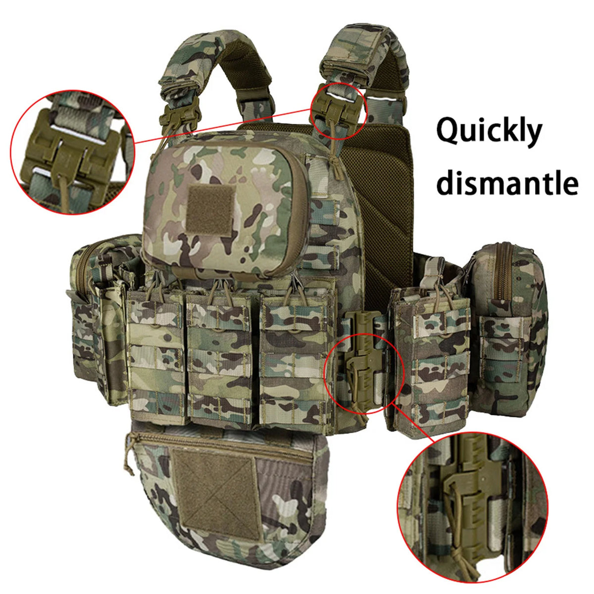 Quick-release training vest molle multifunctional outdoor vest equipment