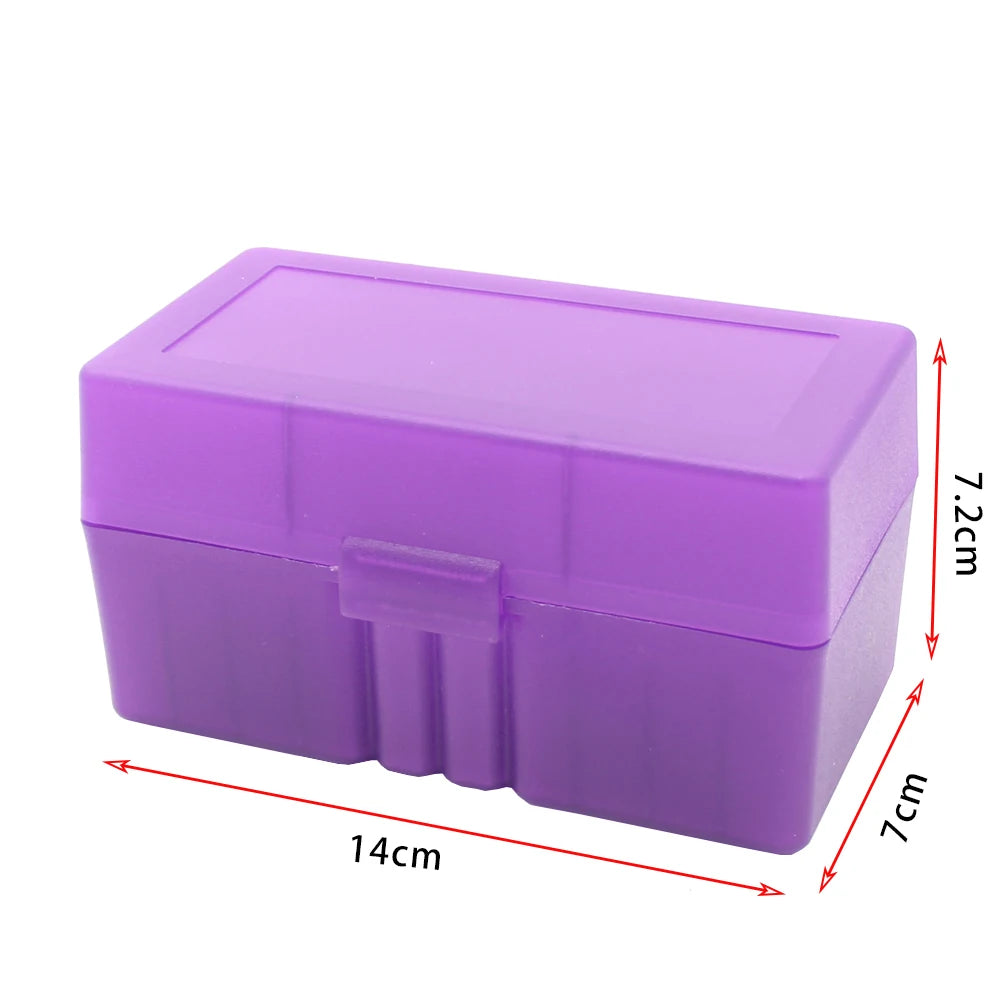 Tactical 50 Round Rifle Ammo Box Flip-Top Carrying Ammo Box for 243 .308 Win 7.62x39mm Ammo Carrying Box Hunting Accessories