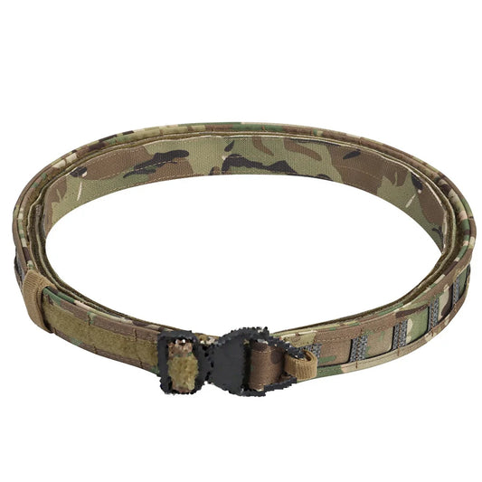 Airsoft Battle Belt 3 in 1 Tactical MOLLE Belt Hunting Outdoor Men Women Belts with 3 Layer Webbing Quick Release Metal Buckle