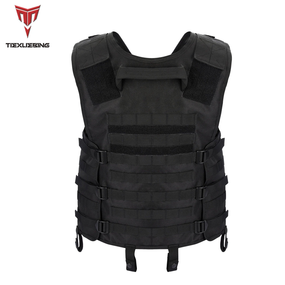 Tactical MOLLE Carrier Vest Lightweight Adjustable Waistcoat with Gear Pockets for Airsoft CS Wargame Hunting Outdoor Training