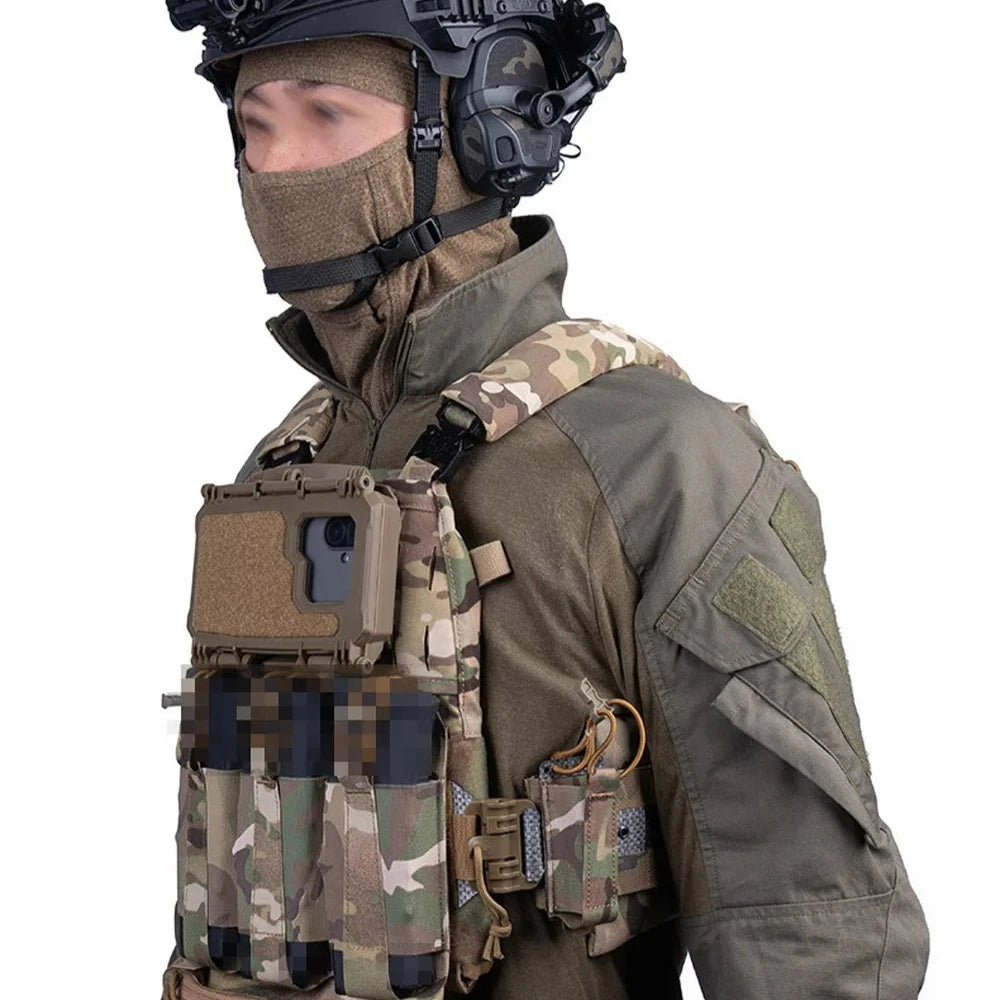 Tactical Phone Case Universal Mobile Phone MOLLE Holder for Map Navigation Airsoft Hunting Vest Plate Carrier Accessory