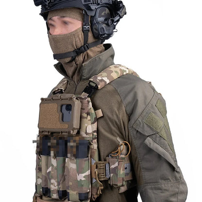 Tactical Phone Case Universal Mobile Phone MOLLE Holder for Map Navigation Airsoft Hunting Vest Plate Carrier Accessory