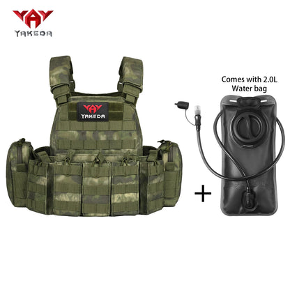 YAKEDAMOLLE Modular Hunting Tank Top, Comes with 2L Soft Water Bag, Adjustable Shoulder Strap with Multiple Device Bags