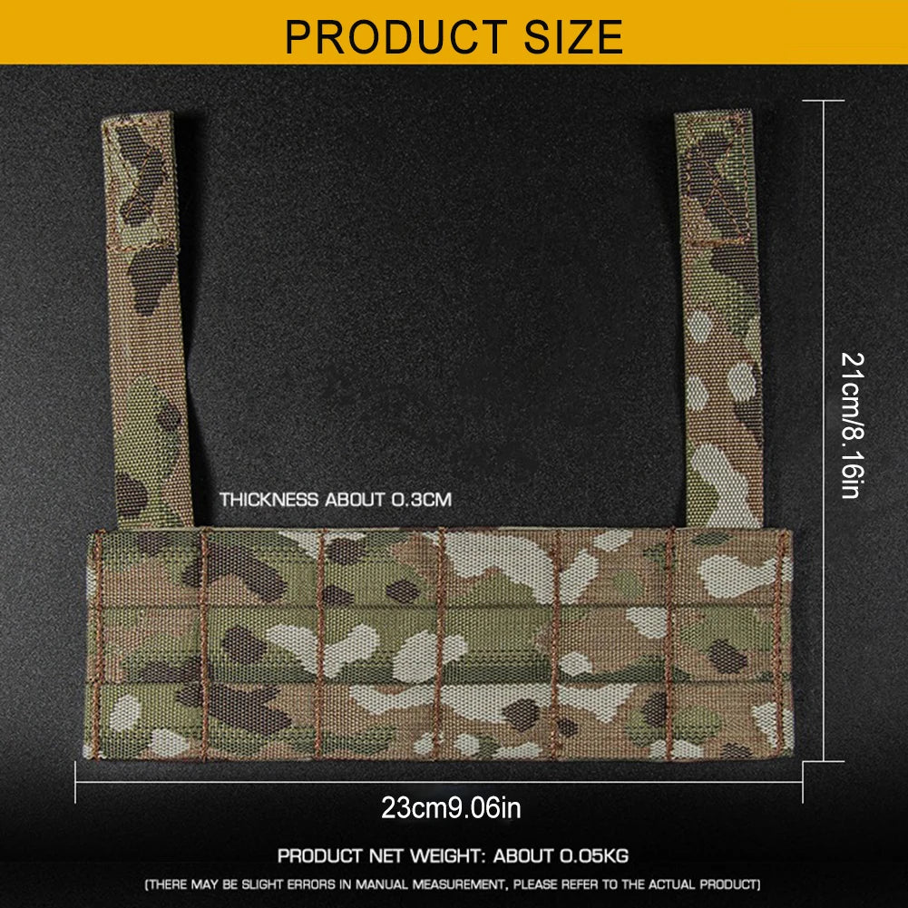 Chest Rig MOLLE Expansion Plate Harnesses Extension Accessories Front Panel Airsoft Vest Accessories