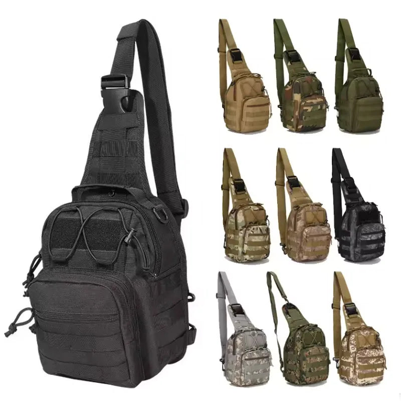 Men's Tactical Shoulder Bag Outdoor Mountaineering Hiking Camping Sports Travel Hunting Multi-Compartment Equipment Pouch