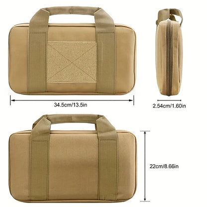 Tactical Pistol Gun Case,Airsoft Pistol Pouch， Padded Handgun bag Double Pistol Wallet  Rectangle Handgun Pouch