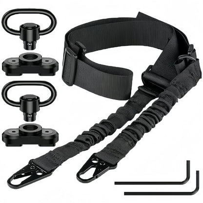 2 Points Tactical Sling Adjustable Shoulder Strap with QD Buckle Outdoor Hunting Camping Accessory