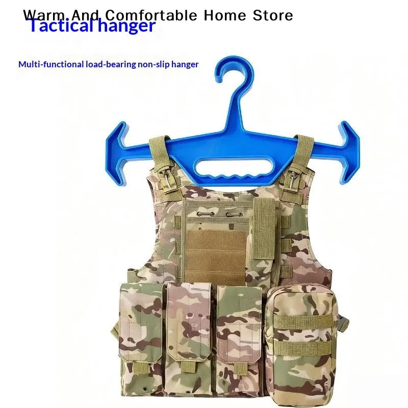 1PC Plastic Tactical Heavy Duty Clothes Hanger Suitable for Storage and Organization of Body Armor Vests Hunting Air Rifle Vests