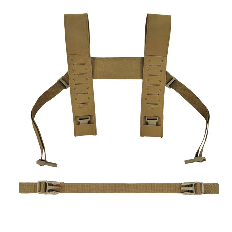 Multicam SS MK4 Laser Cut H-Strap Tactical Chest Strap MK4 MK5 34A Chest Hanging Shoulder Strap Airsoft Chest Rig Gear
