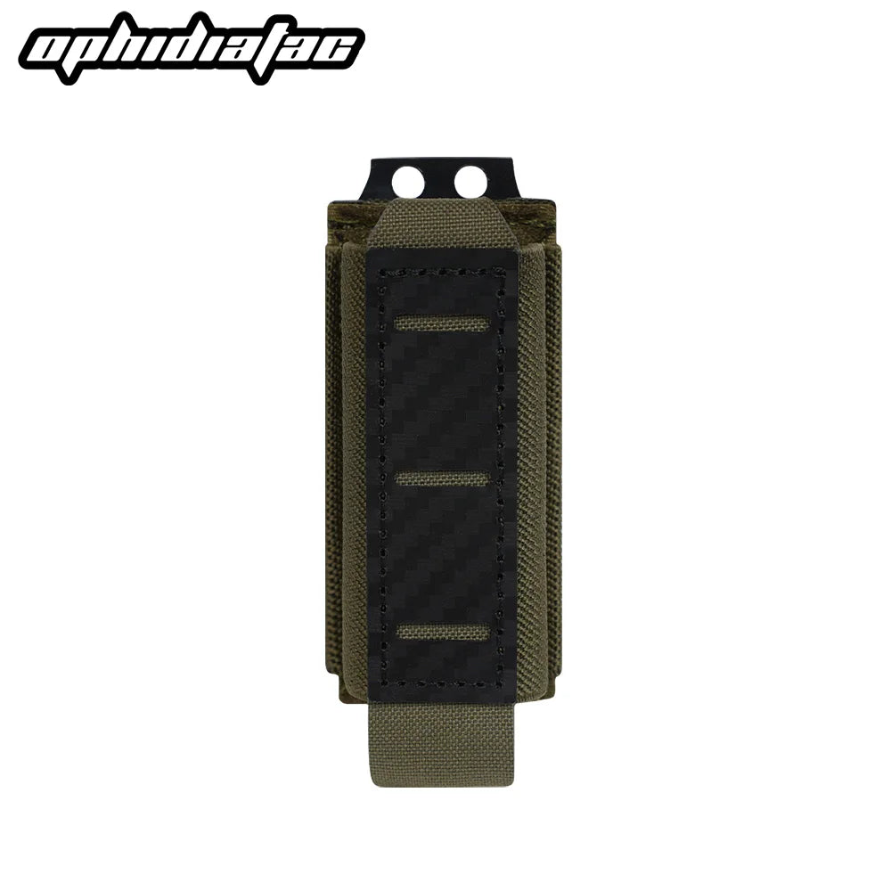 OPHIDIANTAC  Mag Pouch 9mm Double Mag Carrier Carbon Fiber MOLLE Pouch