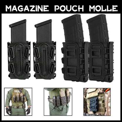 Magazine Pouch Carrier Hunting Fast Mag Flexible Molle for AK 74/47 AR M4 5.56/7.62 Mag Pouch Rifle Pistol Magazine Holder