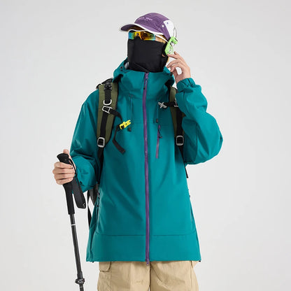 CHRLCK Men Women Hiking 3-in-1 Jackets Waterproof New Windproof Windbreaker Camping Climbing Trekking Outdoor Jacket Unisex