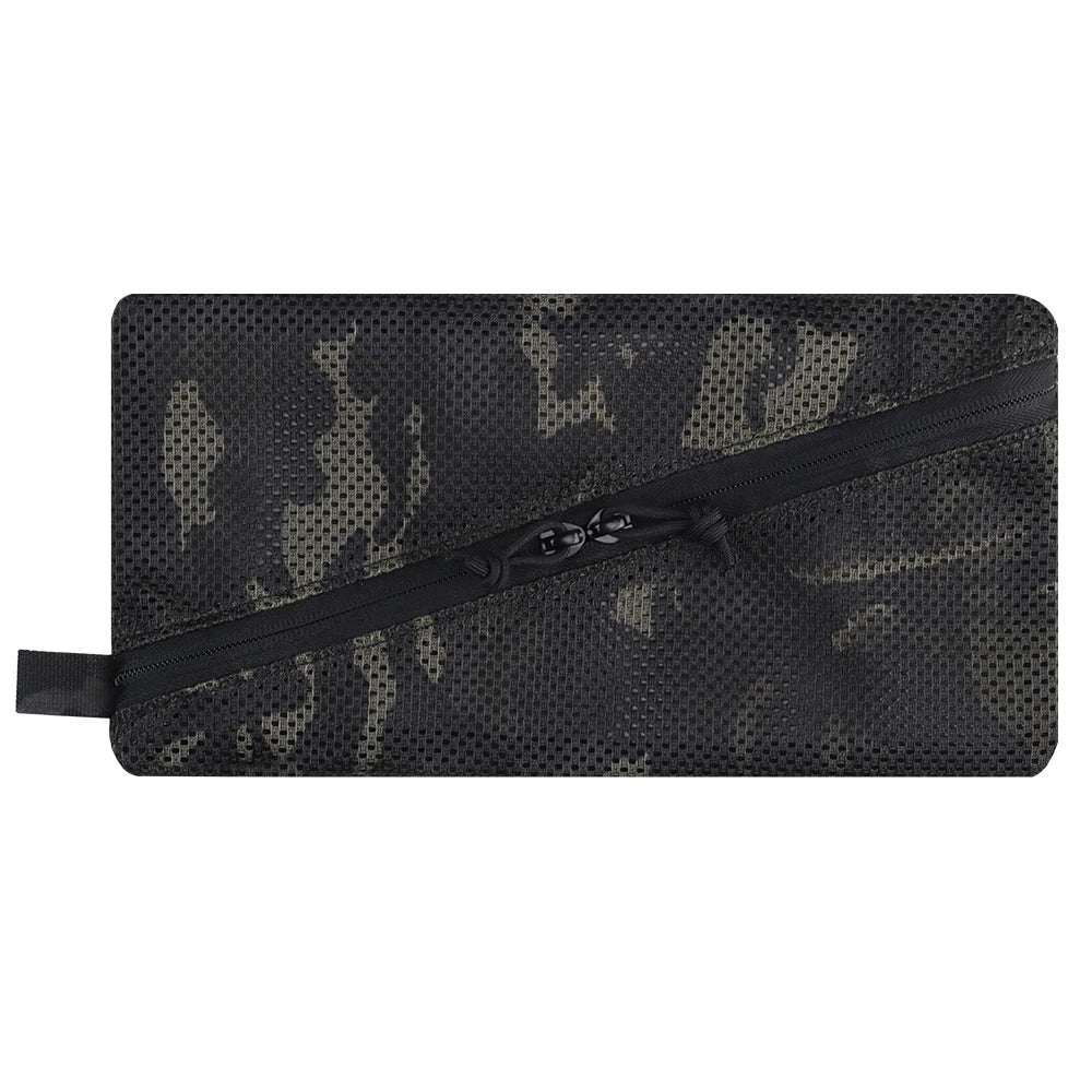 Tactical Mesh EDC Pouch Bag Utility Tool Gear Backpack Organizer Pocket Insert Modular Admin Pouch Camping Travel Hunting Bag