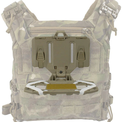 Tactical Vest Chest Phone Maps Navigation Holder Fit for MOLLE Plate Carrier Hunting Vest, Quick-Access Foldable Admin Panel