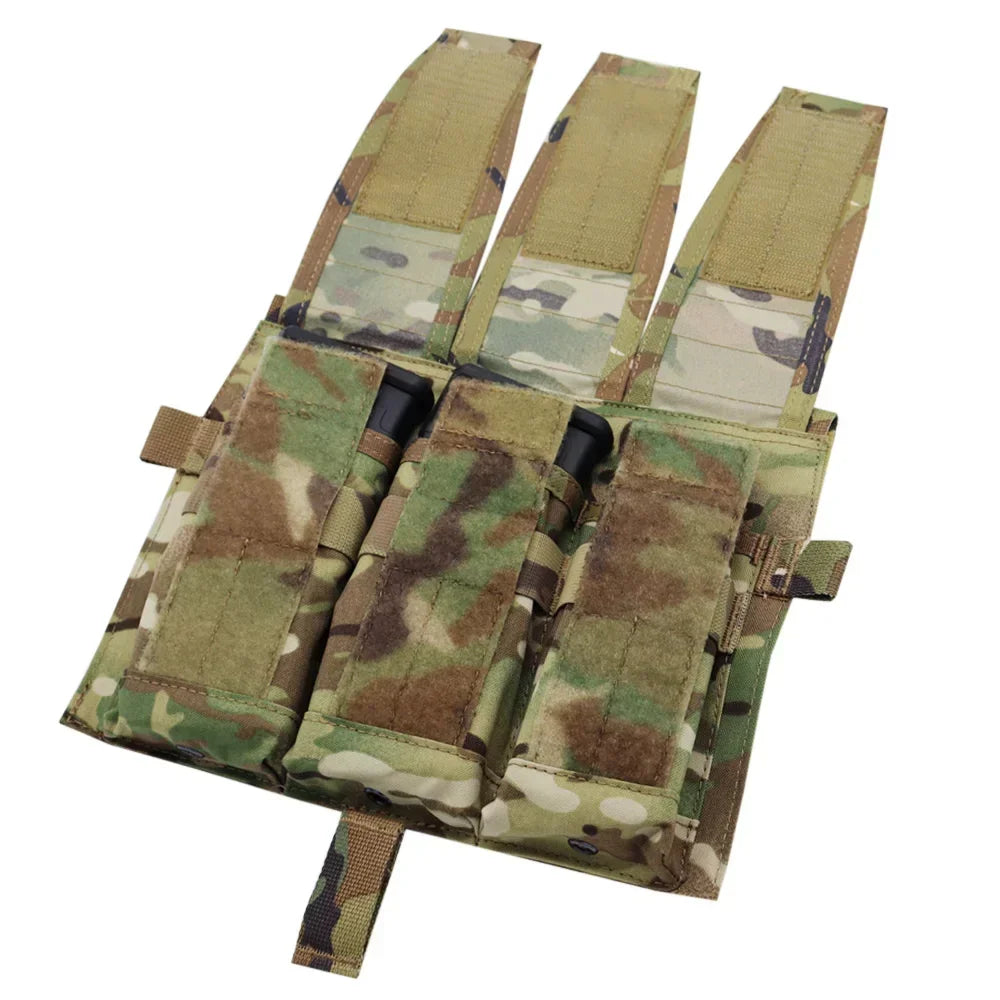 Tactical Triple Magazine Pouch 5.56 M4 Airsot Flip Cover Mag Pouch for AVS SPC JPC 2.0 Vest Wargame Mag Pouch