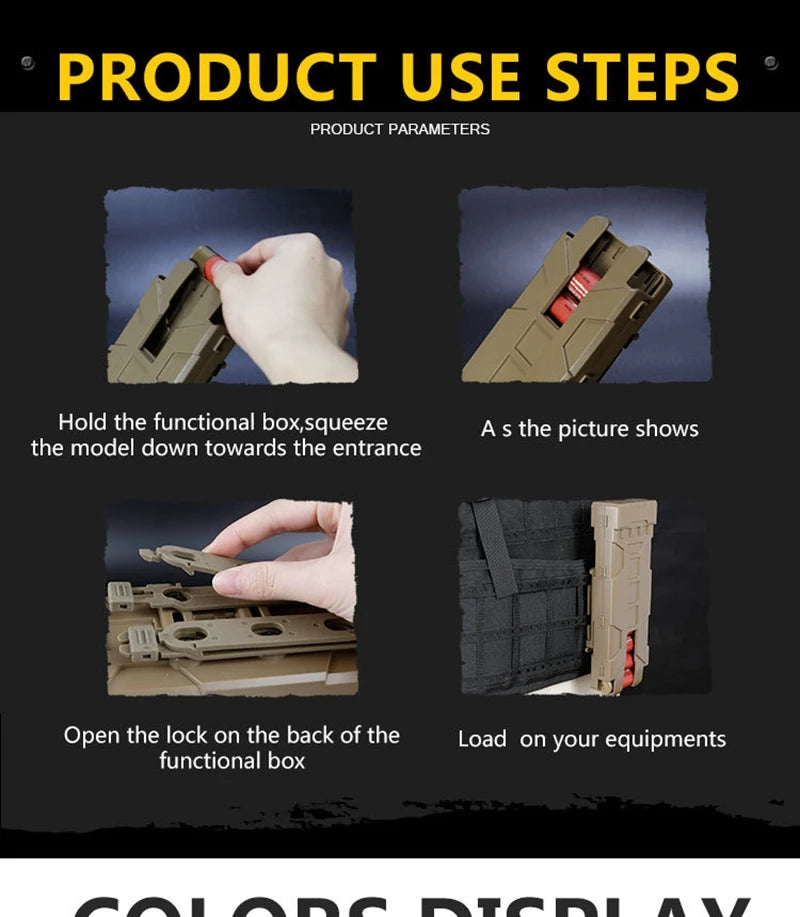 Tactical Shotgun Magazine Pouch Paintball 10 Rounds 12 Gauge Reload Ammo Shells Molle Magazine Box Hunting Vest Accessories