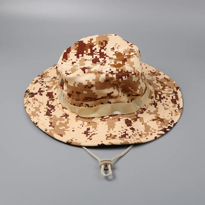 59CM Camouflage Tactical Cap Boonie Hat Caps Men Outdoor Sports Sun Bucket Cap Fishing Hiking Hunting Hats