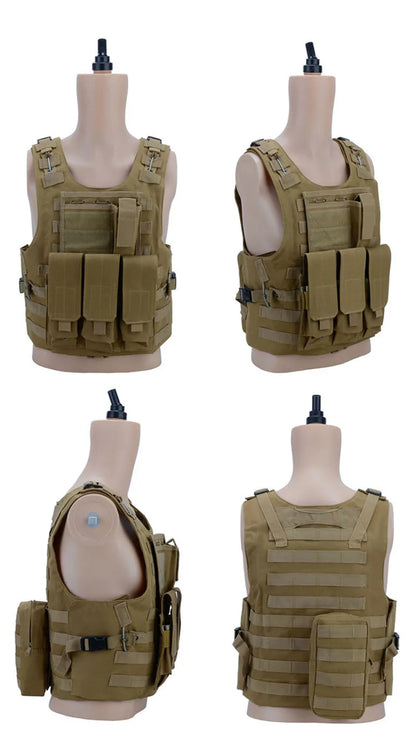 600D oxford Tactical Vest Mens Military Hunting Vest Field Battle Airsoft Molle Waistcoat Combat Assault Plate Carrier Vest