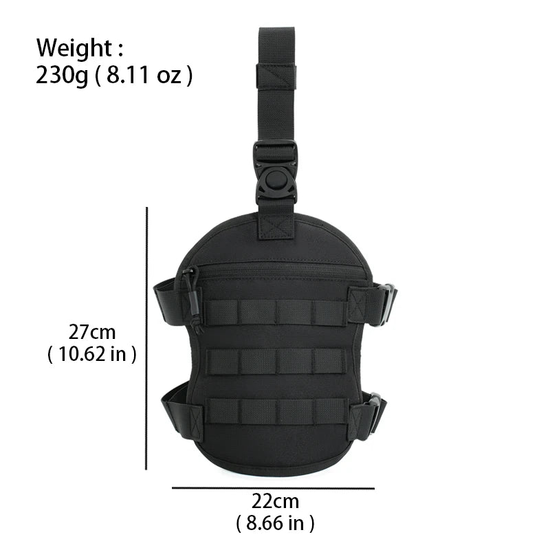 Tactical Drop Leg Platform Bag Adjustable MOLLE Thigh Rig Holster Pouch Outdoor Hunting Combat Leg Panel Utility Carry Pack