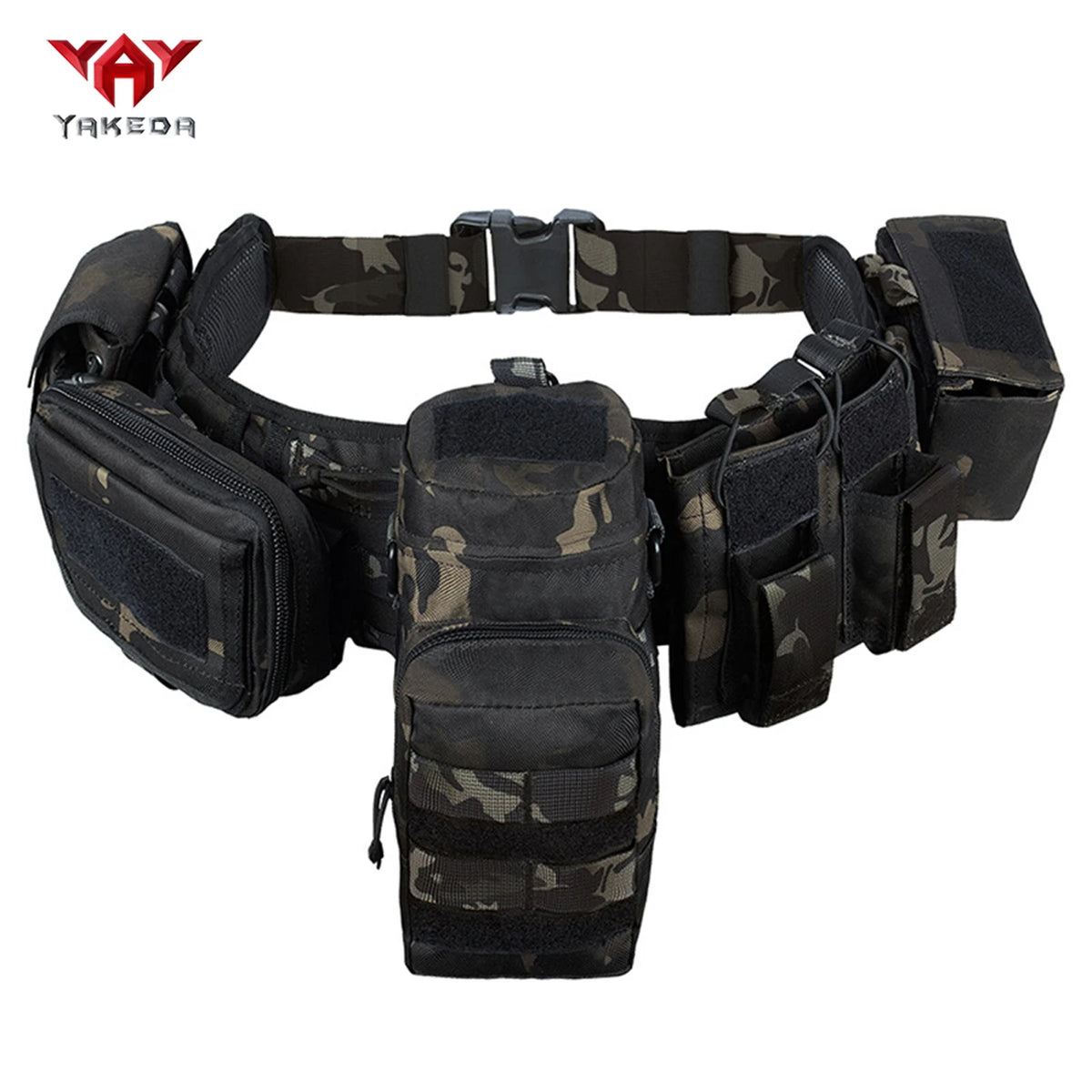 YAKEDAModular waist belt with multiple accessory straps MOLLE expansion structure adjustable waist strap quick release buckle