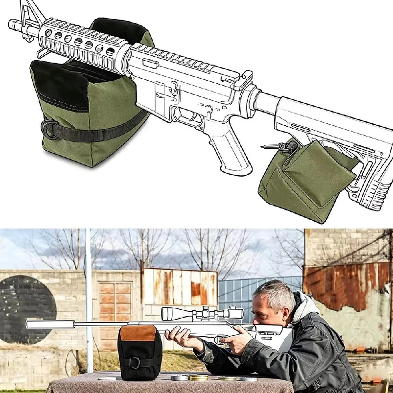 Outdoor Shooting Stand Bag Hunting Rifle Support Sandbag Gun Rest Target Sports Rifle Bench Unfilled Tactical Target Stand Bench