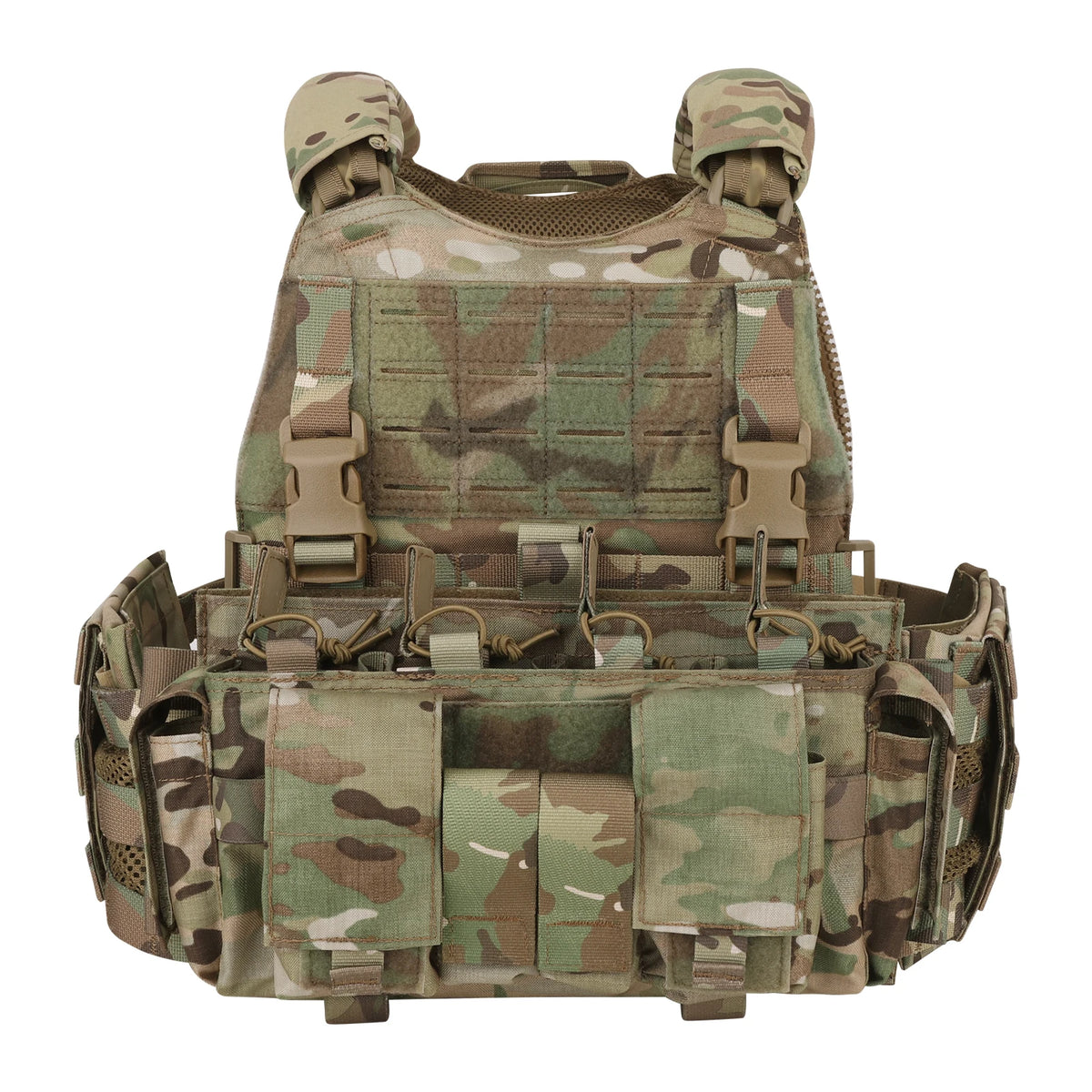 KRYDEX SCARAB Plate Carrier Tactical Heavy Duty Modular MOLLE Vest With 556 Magazine Pouch Placard For Outdoor Hunting
